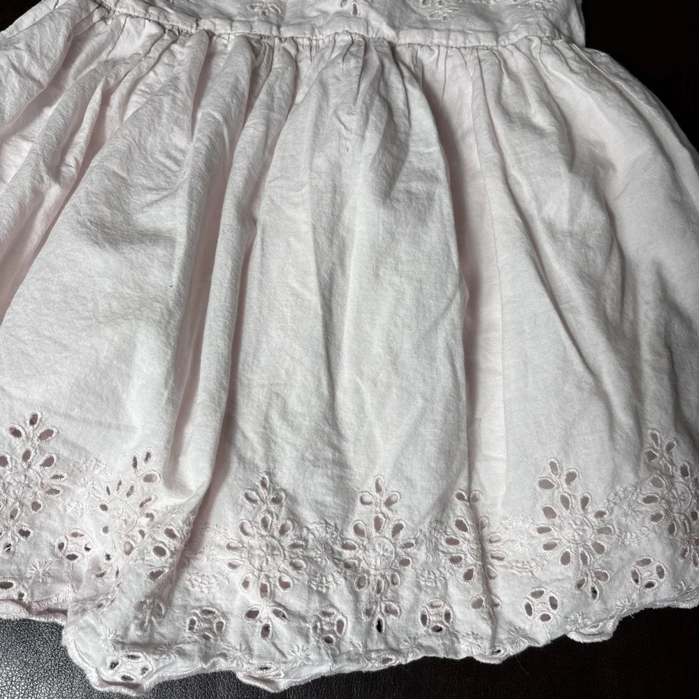 Baby GAP Girls Size 3 Yrs Pale Pink dress with scalloped lace bottom